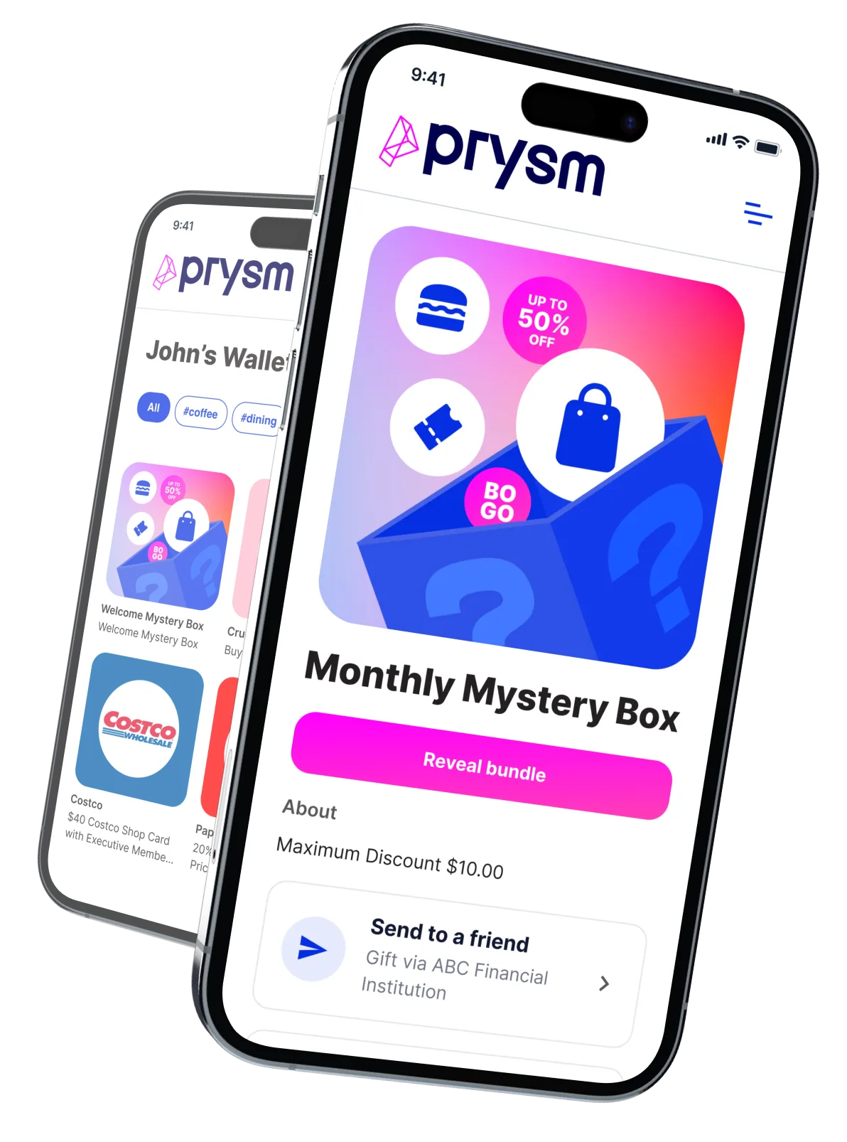 A phone showing a surprise mystery box reward