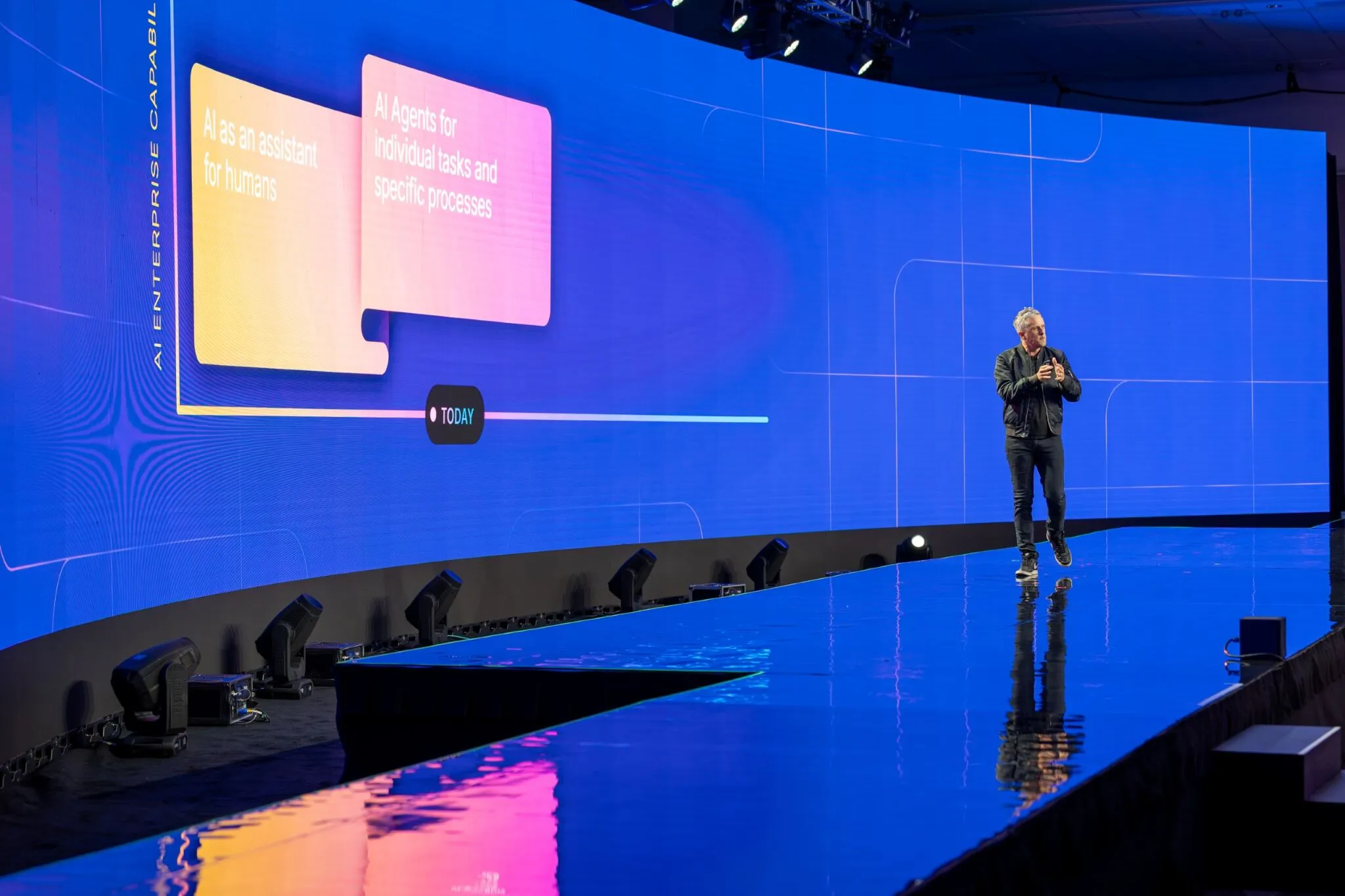 Keynote stage at the BoxWorks 2025 conference